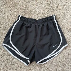 nike grey and white active shorts size small!